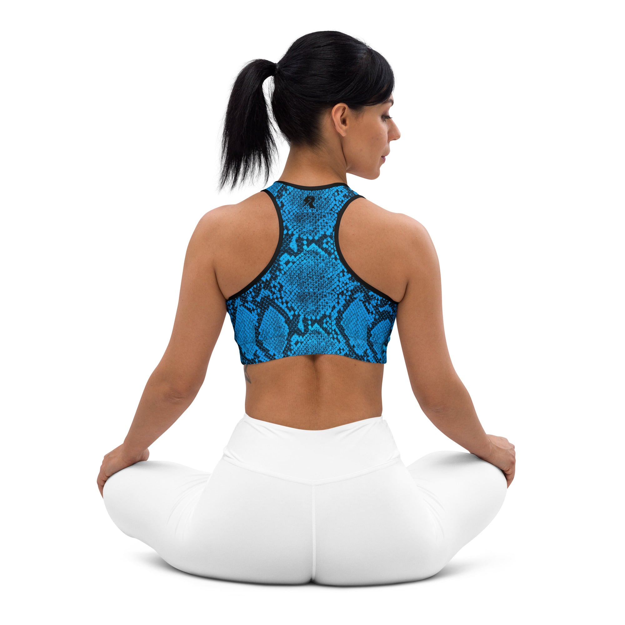 SHE REBEL - Blue Python Sports Bra